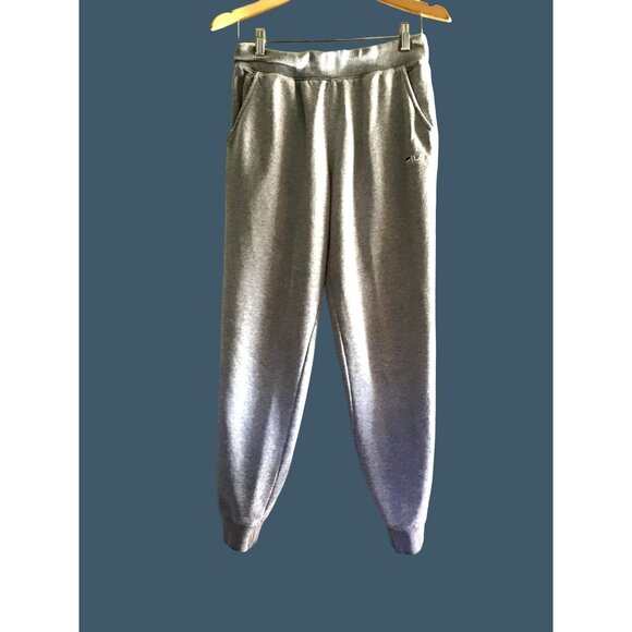 FILA- WOMENS GREY ELASTIC WAIST TAPPER LEG SWEATPANTS SIZE  SMALL - Picture 1 of 6